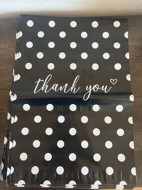 Poly Mailers Black Dots set of 10